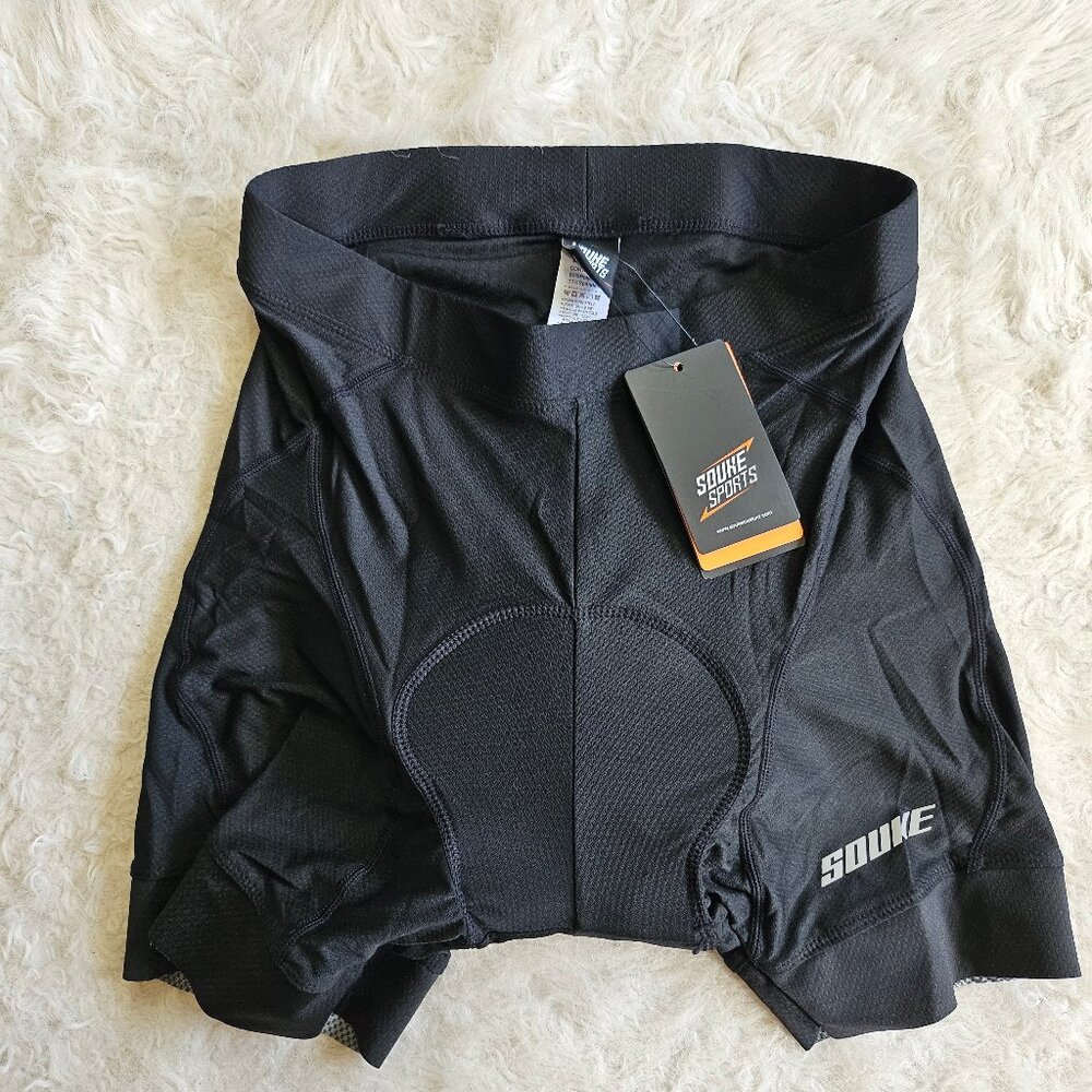 Souke Sports Men’s Black Cycling Shorts Size M